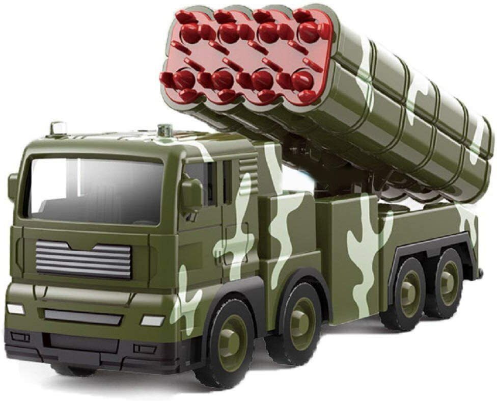 just craft 1:55 Friction Power Metal Amry Military Truck Rocket Launcher Omni Messile Truck-picture-24