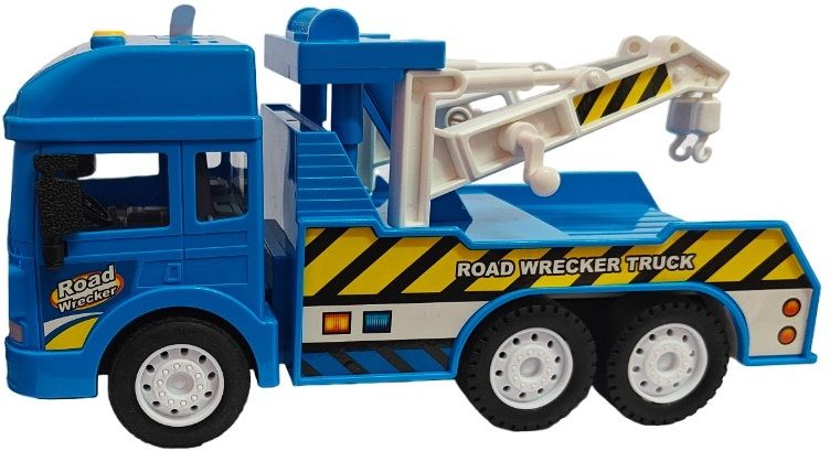 Inertia Friction Powered Tow Truck Light Sound Towing Truck Toy-image-12