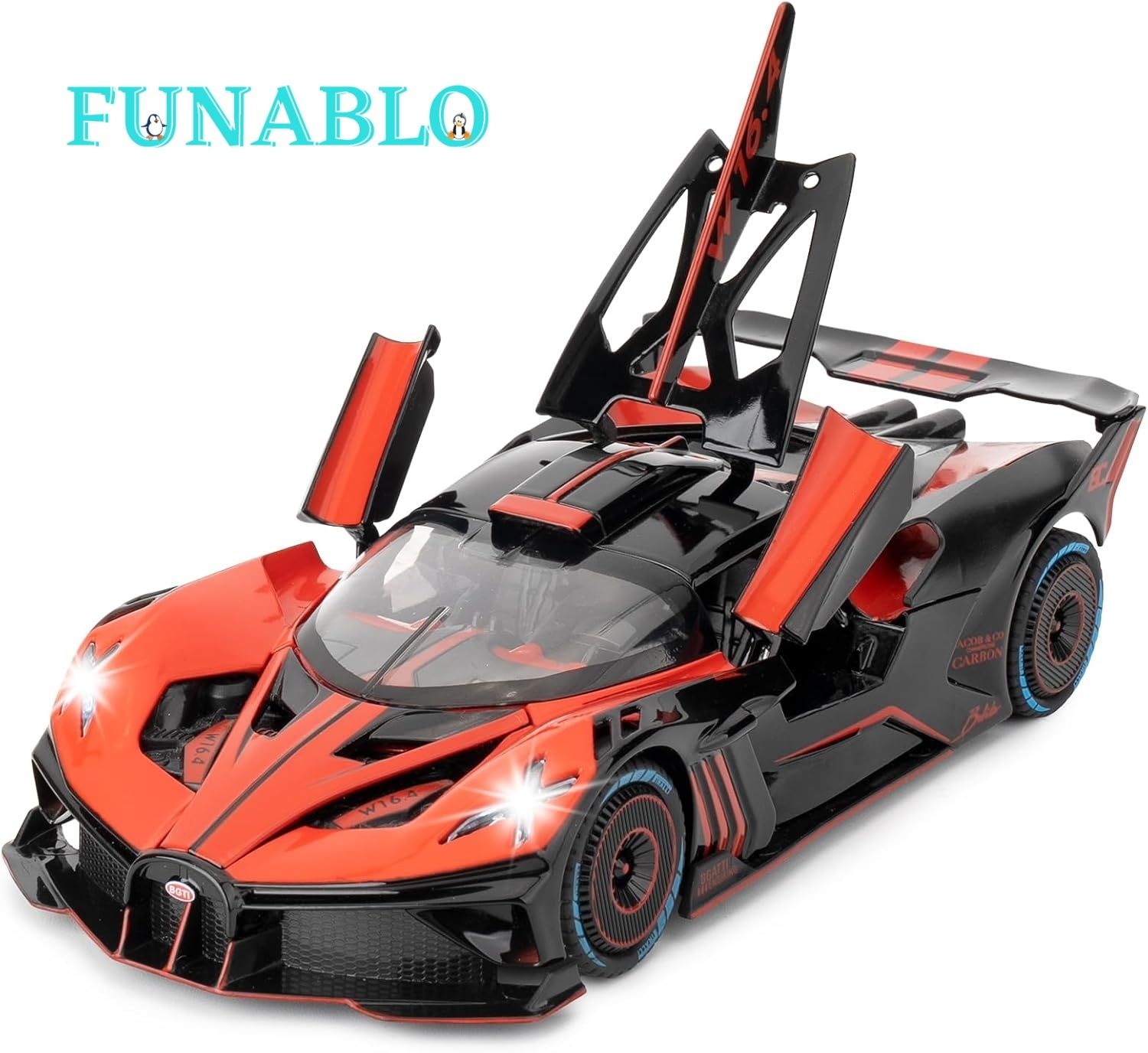 1/24 Scale Bugatti Bolide Toy Car, Alloy Die-cast Pull Back Car Model for kids-image-27