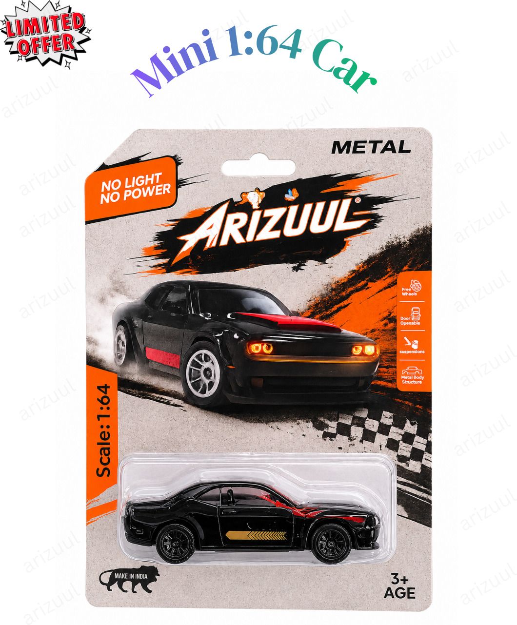 arizuul DC SRT Hellcat Mini Muscle Car Toy with Realistic Paint Quality-picture-39