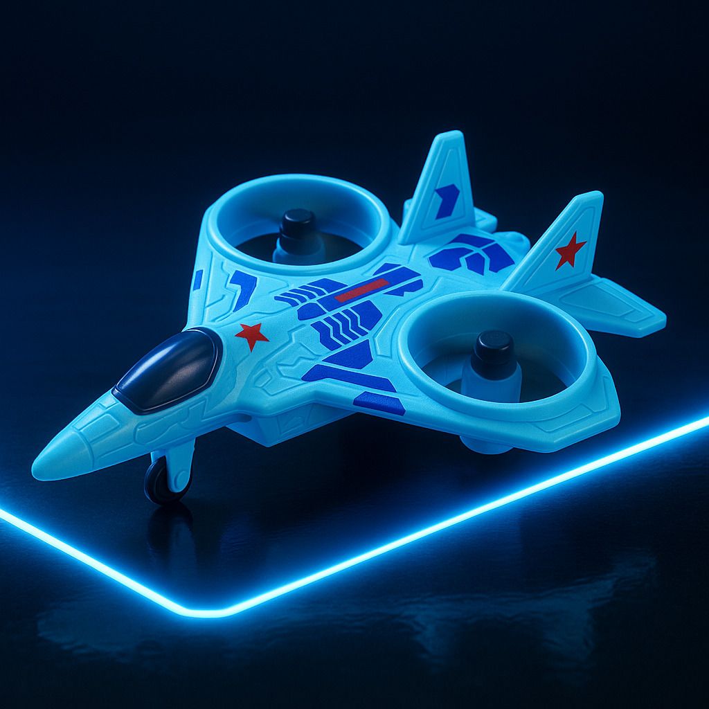 SkyVortex Combat Jet – 20 cm Twin Rotor Friction-Powered Aircraft (Multicolor)-image-35
