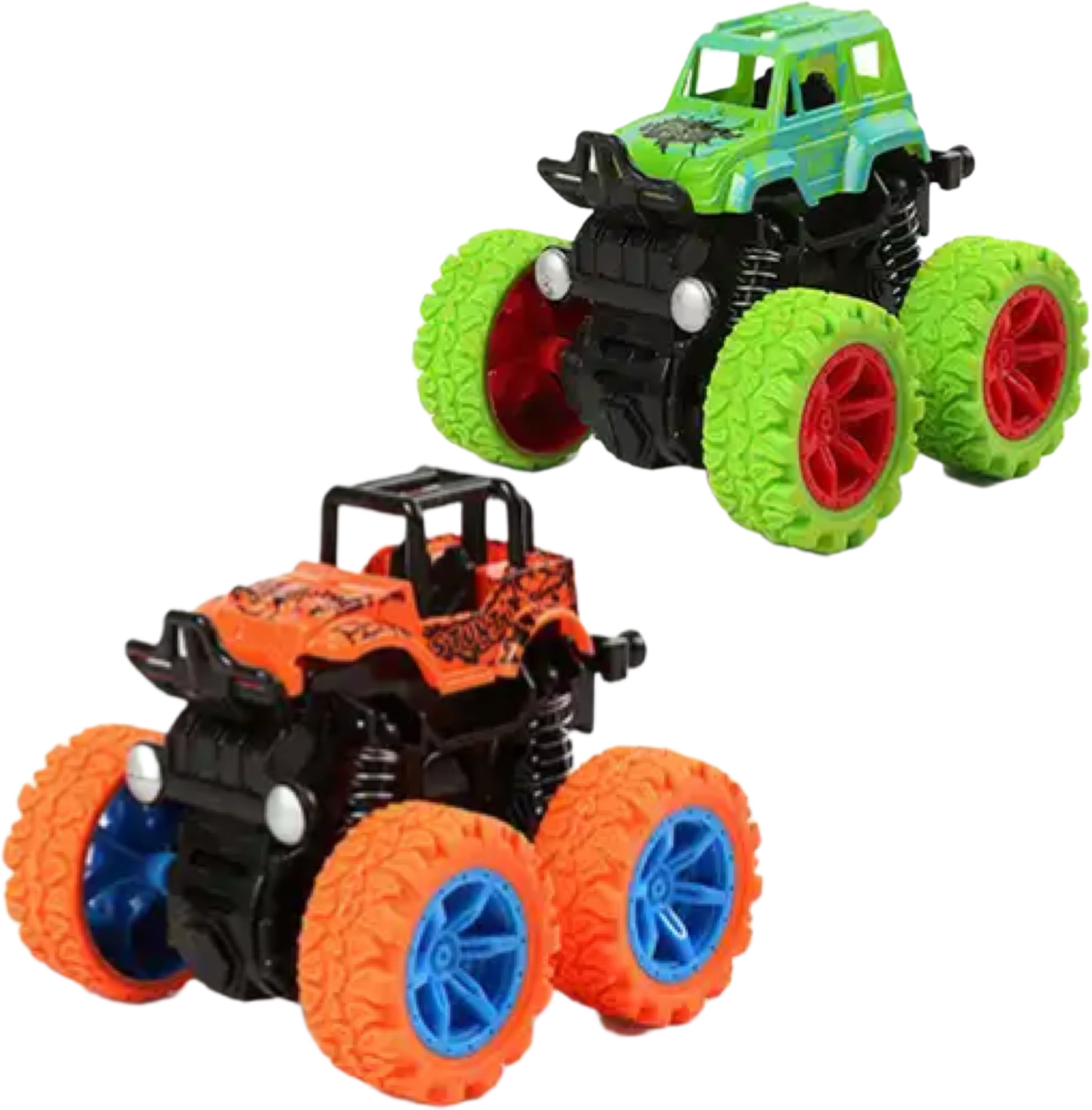 kavana 2 Pcs Head Push And Go Friction Toy Car Set For Kids Friction Unbreakable Toy image 1