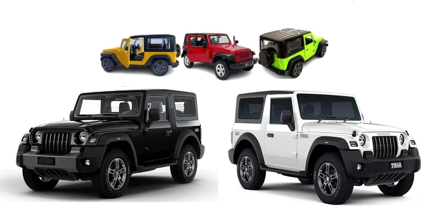 avya global Metal Thar Car Pull Back Thar Toy Car Die-cast Model Thar --picture-20