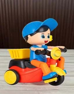 arvana 360 Degree Rotating Tricycle Toys Pizza/Food Delivery Bicycle Scooter Riding Toy-picture-40