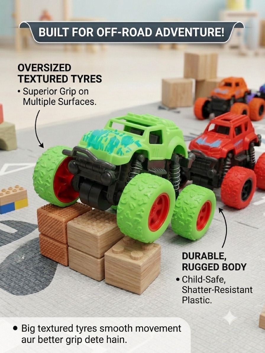 Monster Truck/ Rock Crawler 4X4 (Pack of 4,Small) (Multicolor)-image-8