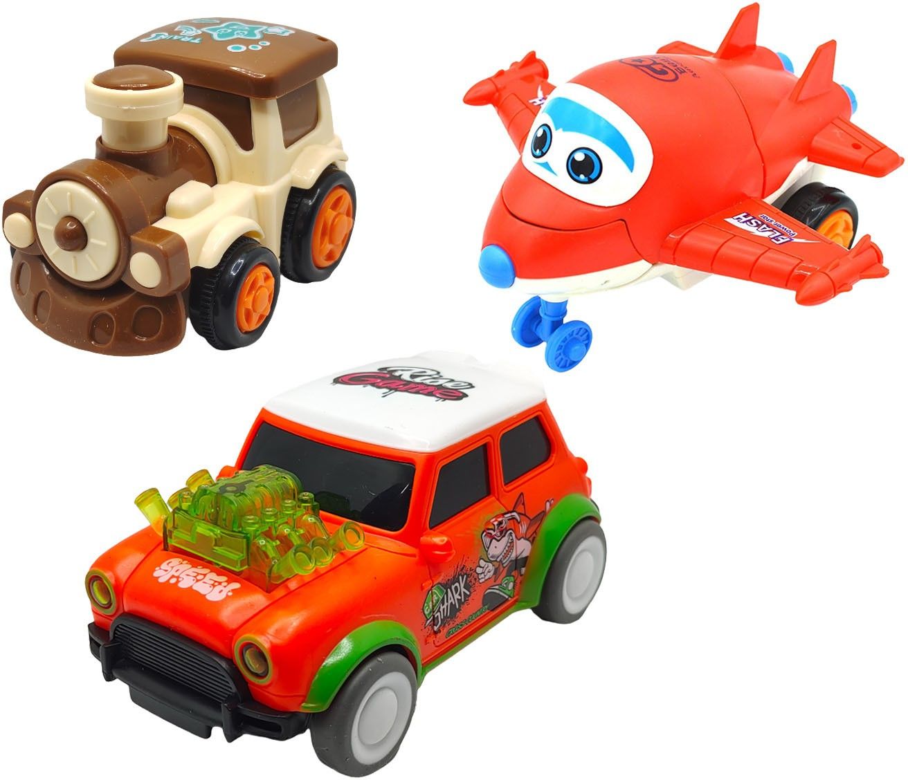 vaniha Unbreakable Four-Wheel Drive Friction Powered Diecast Toy Set-C72-picture-29