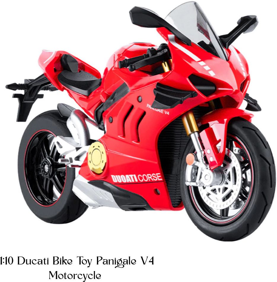 arizuul Die-Cast Du.cati Panigale V4 Motorcycle Toy, 1:10 Scale Model-picture-13