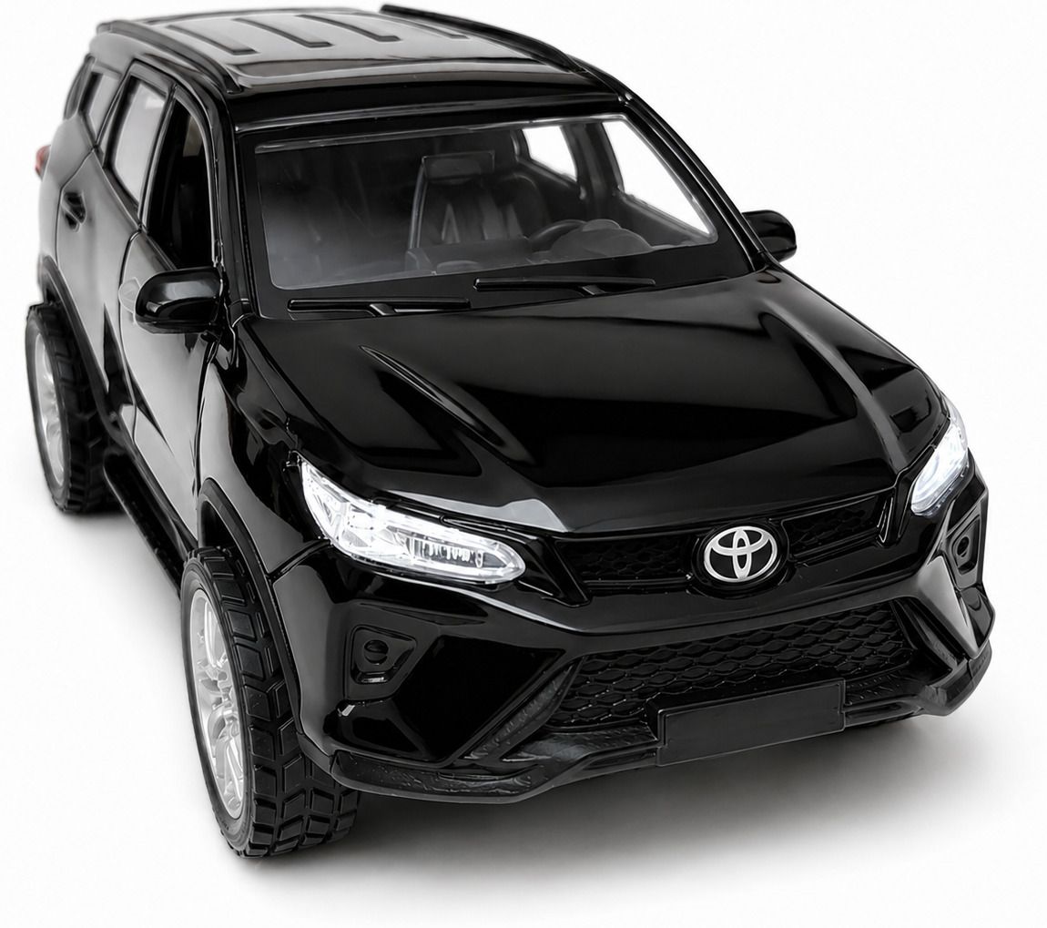 Fortuner Die Cast Metal Toy Car with Openable Doors,Pull Back SUV Model for Kids-image-11