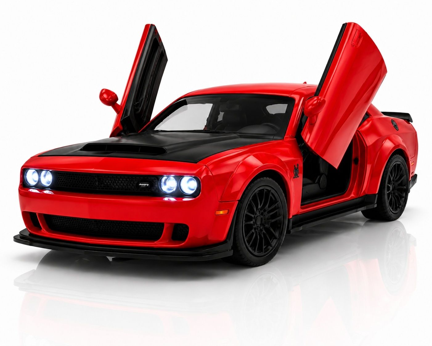 squidsy Dodge Challenger SRT Hellcat Toy Car 1:32 Scale Metal Die-cast , Light & Sound-picture-14
