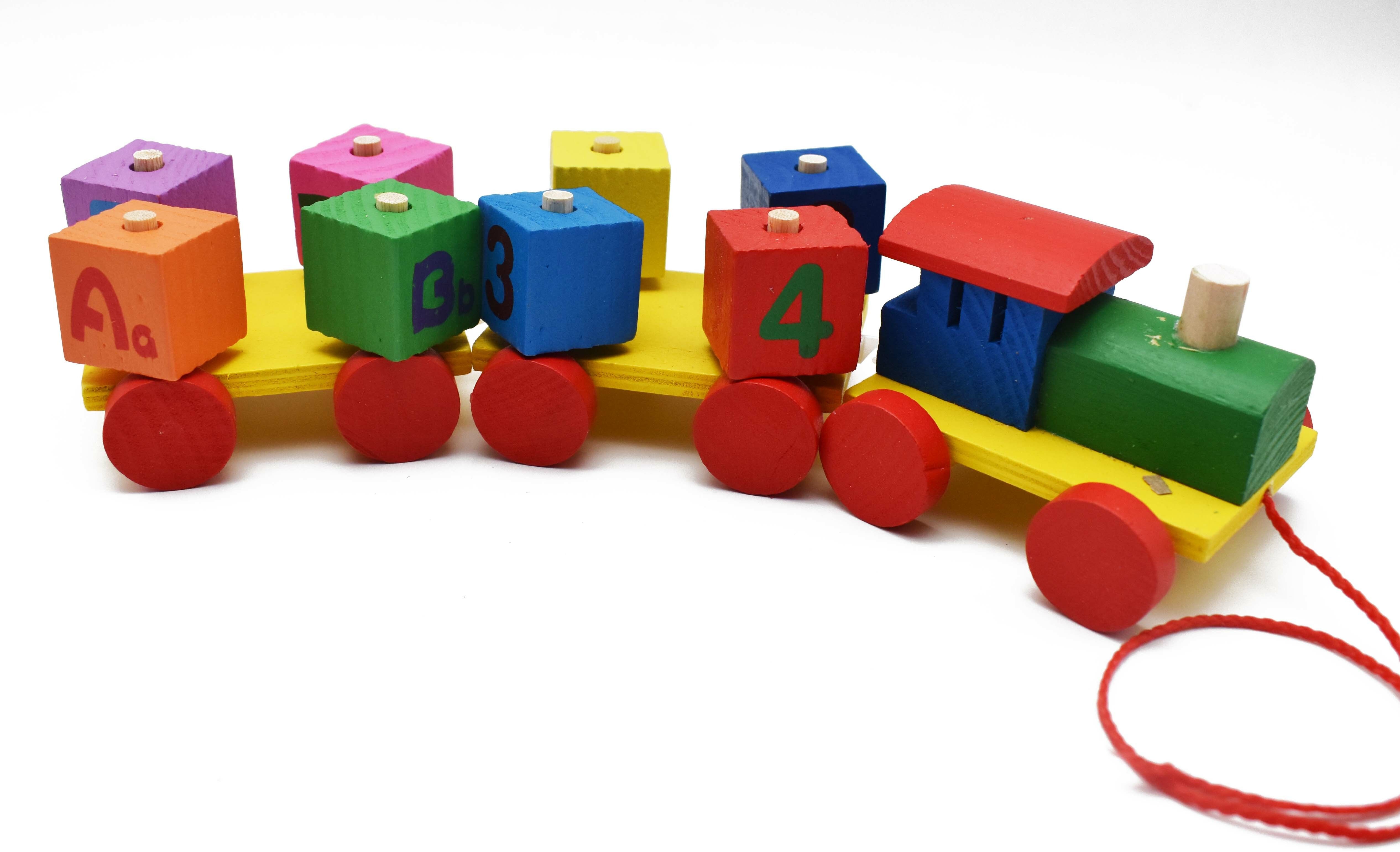 Wooden Push and Pull Train with Letters and Number Cubes Toy for Kids-image-28