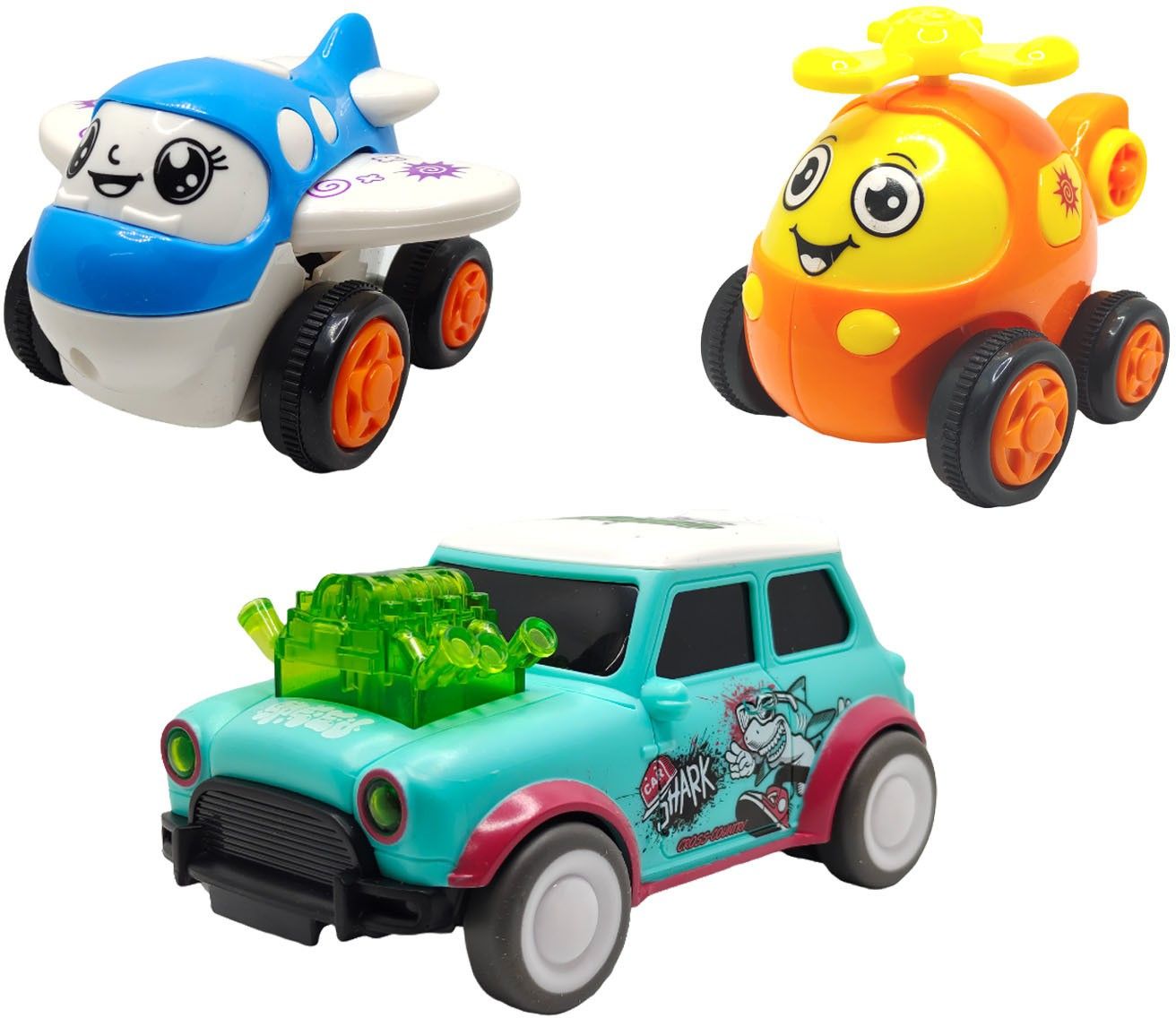 Unbreakable Four-Wheel Drive Friction Powered Diecast Toy Set-D9-image-32