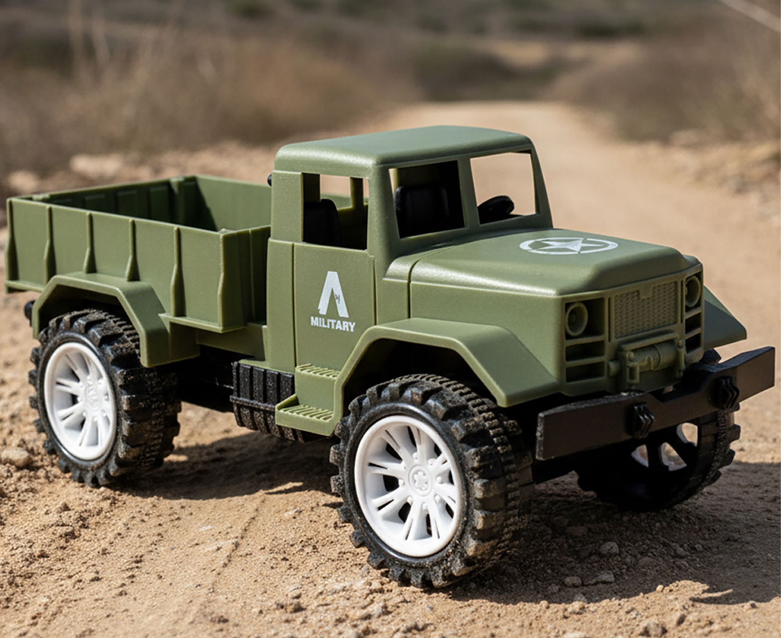 Military Army Truck Toy for Kids | Heavy Duty Off-Road Toy Vehicle | Push & Go-image-49