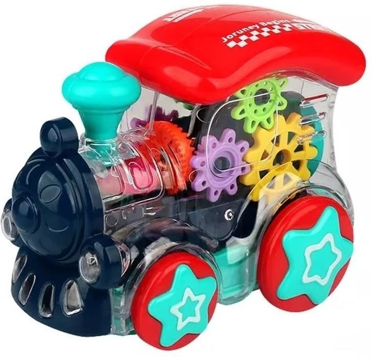 pepstter Gear Loco Transparent Car Toy with 360° Rotation, Music & 3D LED Lights-picture-20