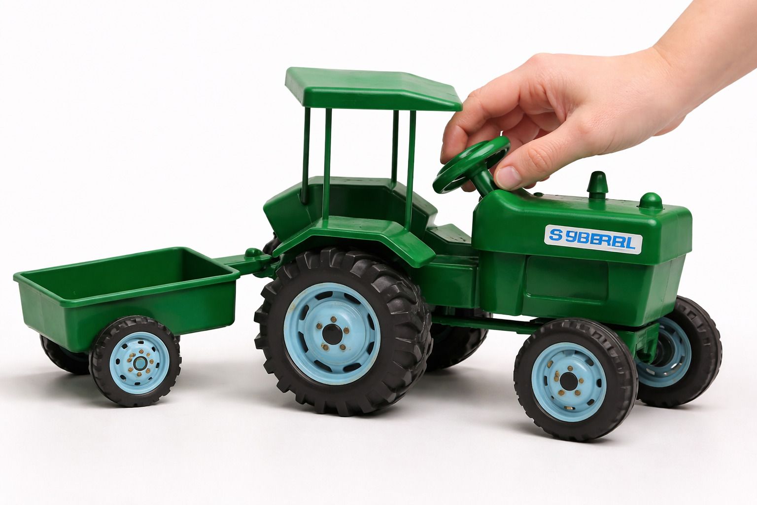 craftedroots Green Field Mini Farm Tractor troly-picture-18