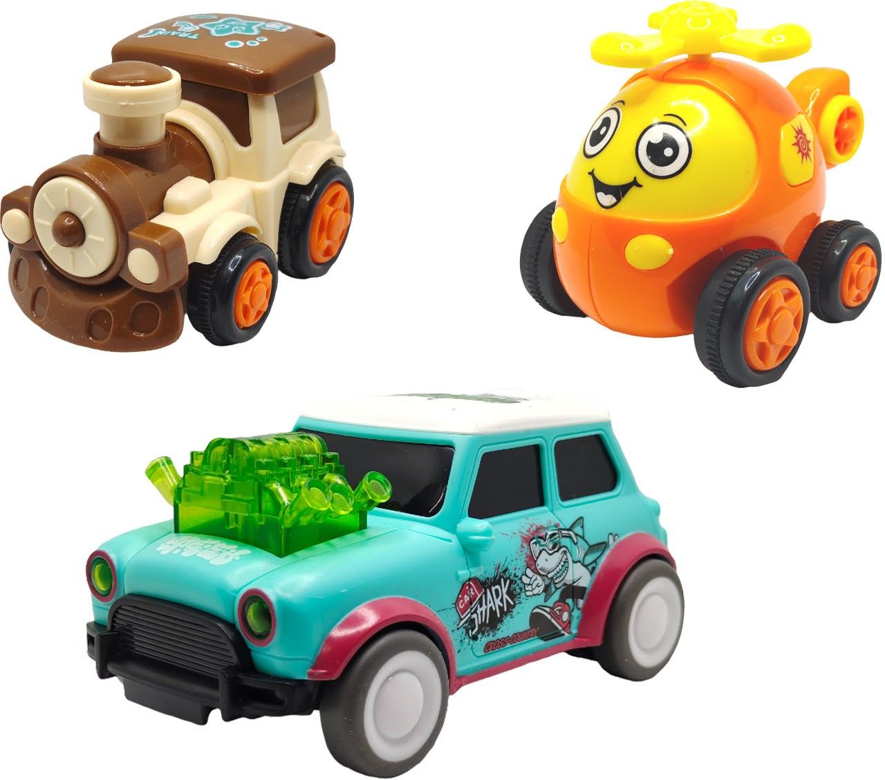 vaniha Unbreakable Four-Wheel Drive Friction Powered Diecast Toy Set-C25-picture-34