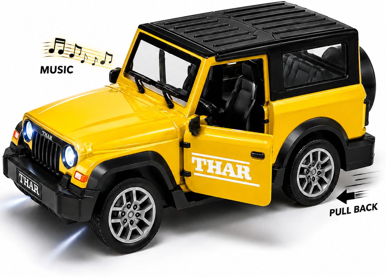 Mahindra Thar 4x4 Die-Cast Metal Toy Car (1:32 Scale)-image-17