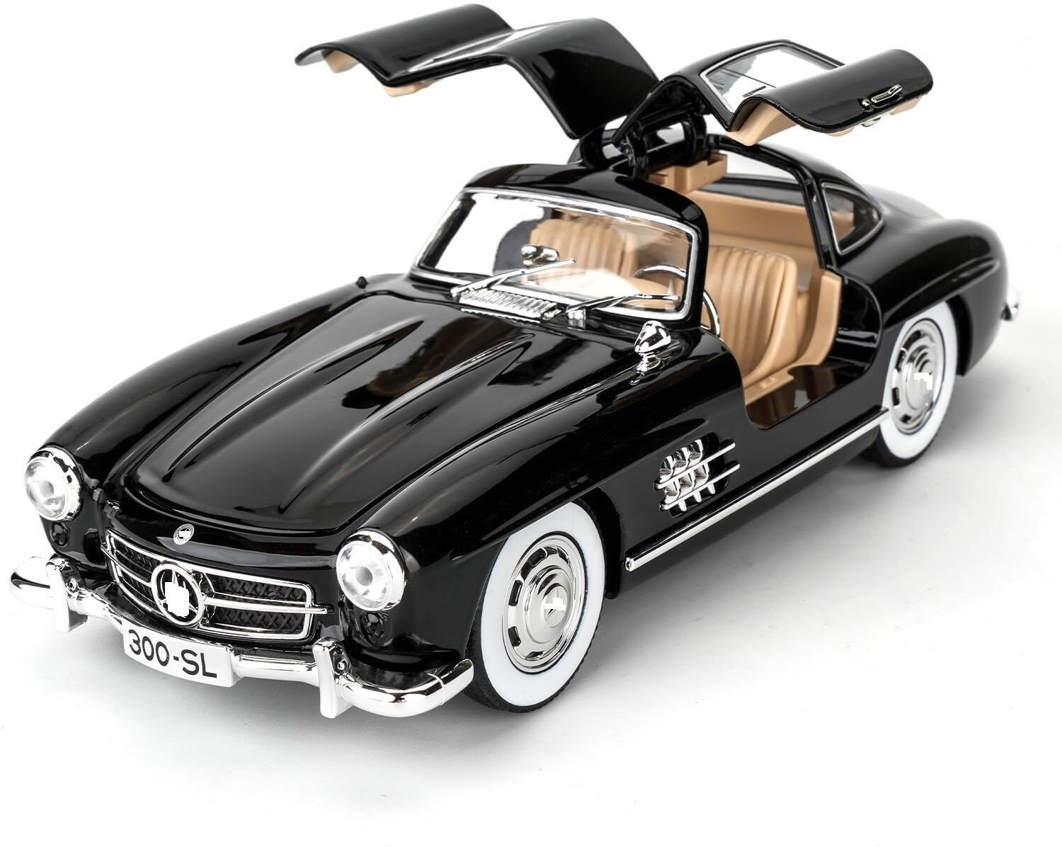1:24 Scale 300SL Gullwing Diecast Car Toy Pull Back Lights Sound-image-31