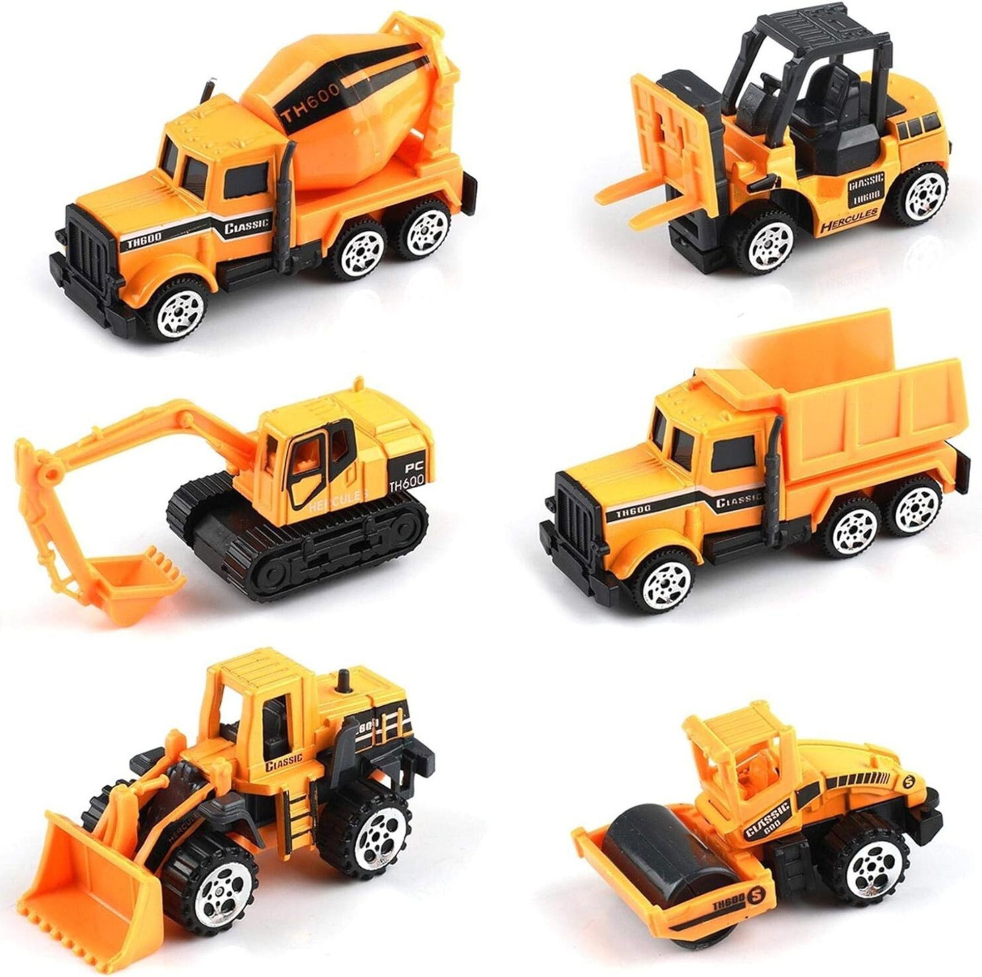 Die Cast Metal Pull Back JCB Dumper Roller Mixer Car Construction Toys For Kids-image-13