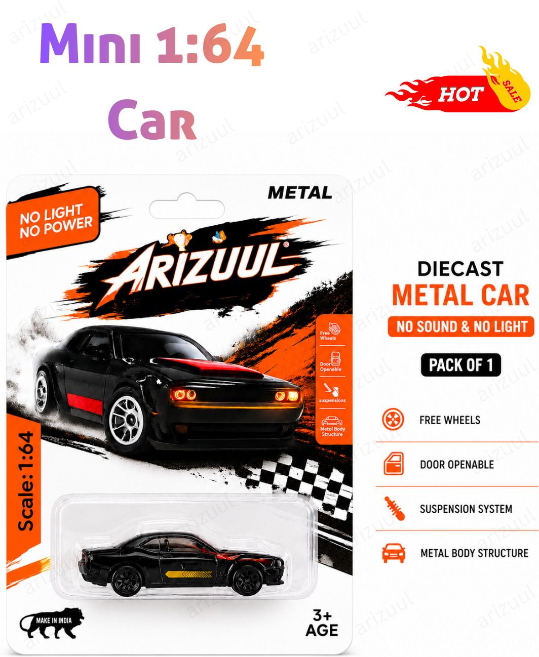 arizuul Dodge Challenger SRT Hellcat Mini Diecast Car 1:64 Scale Metal Toy Collection-picture-18