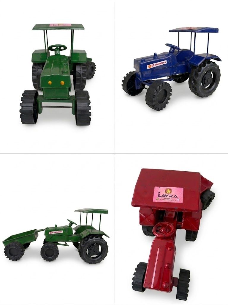 craftedroots Mini Farm Tractor Trolley Toy for Kids | Strong Plastic Pull Along Tractor-picture-34