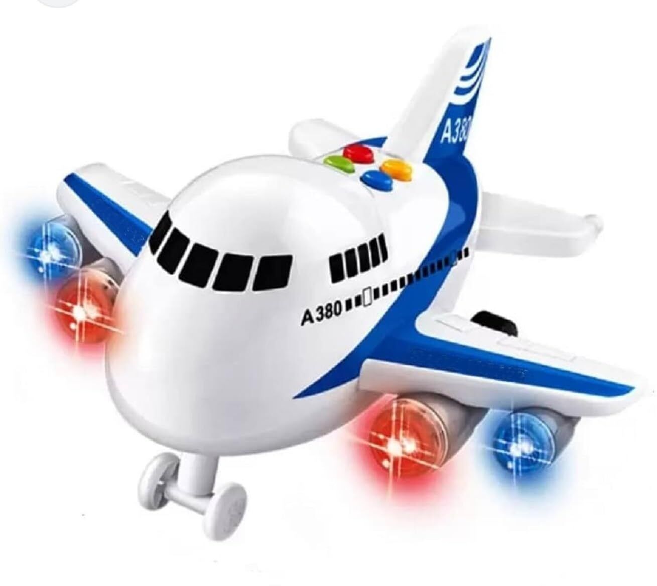 Inertia Friction Powered Light Sound Aeroplane Airbus Toy-image-41