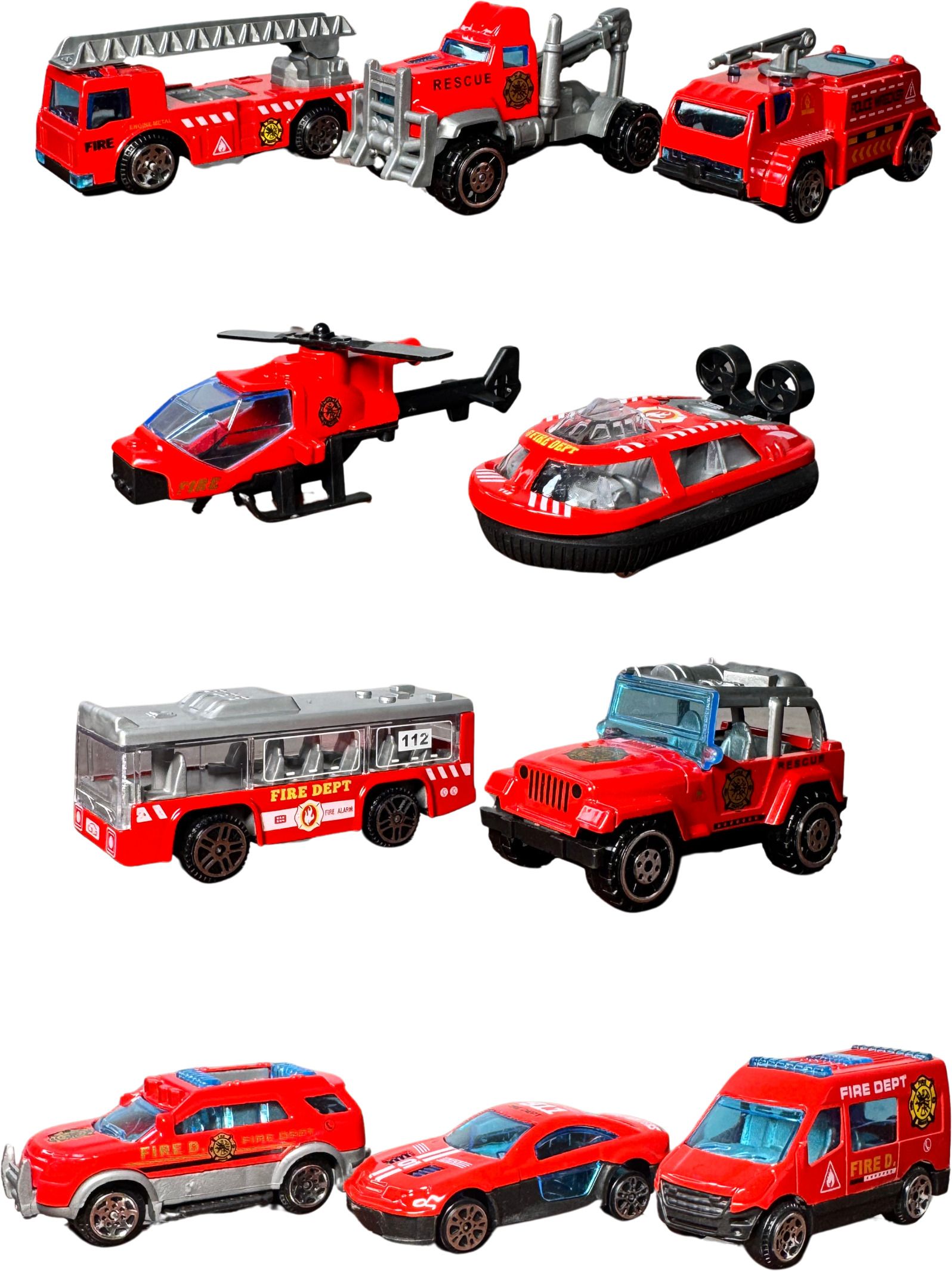 sai samrudh enterprises 1:64 Die Cast Metal Fire Rescue Vehicle Set-picture-1
