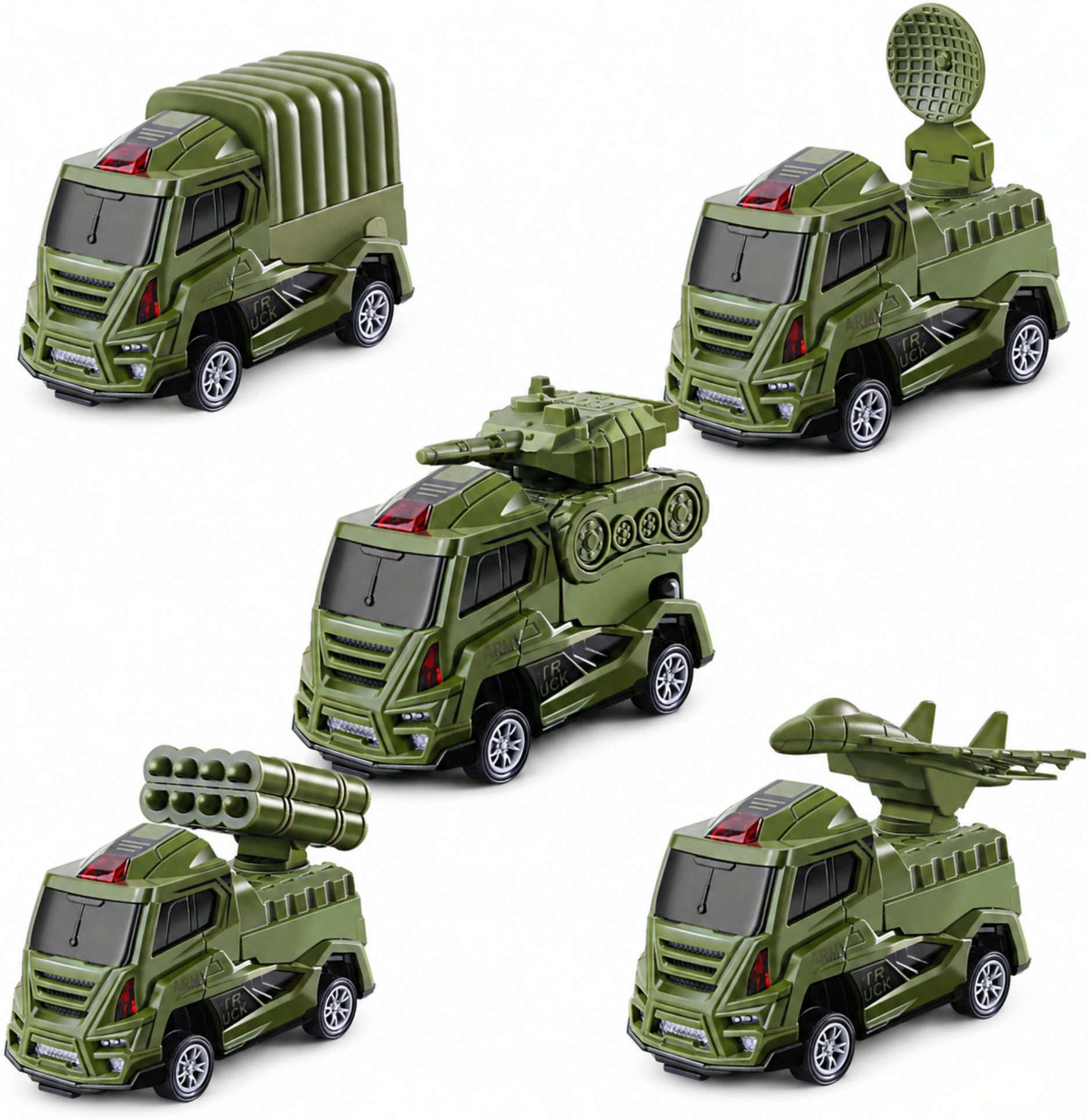 Army Fighter Truck Toy Set 5 Pcs Military Vehicle Toys for Kids-image-26