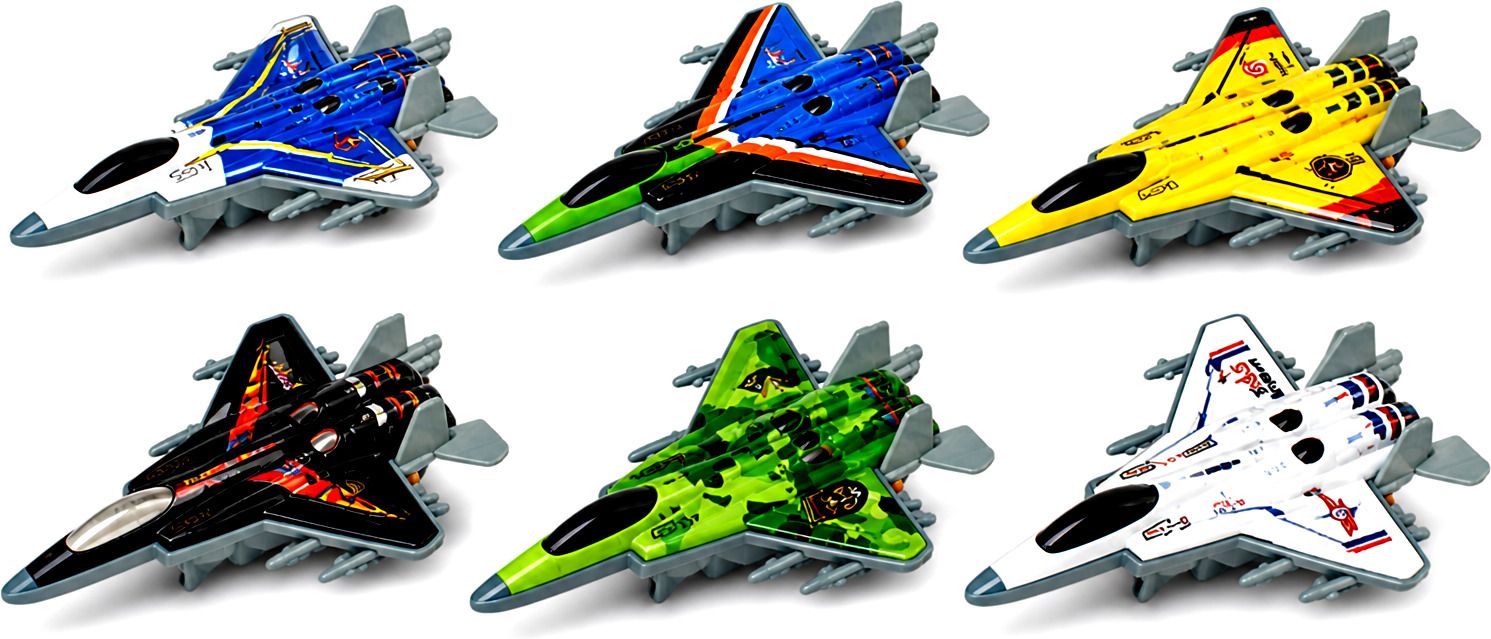 Die Cast Metal Fighter Jet Toy,Pull Back Actions for Kids 6 Pcs Combo Toy Set-image-27
