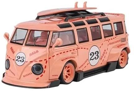 bestie toys 1:32 Vollkswagen Bus Transporter Model Car with Surfboards Convertible Camping V-picture-40