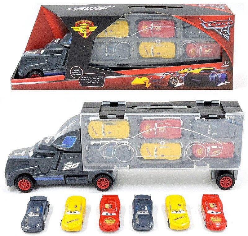 aexoniz toys Alloy Container Truck with Mini Metal Cars,Vehicle Toy For Kids,1 Truck & 6 Cars-picture-14
