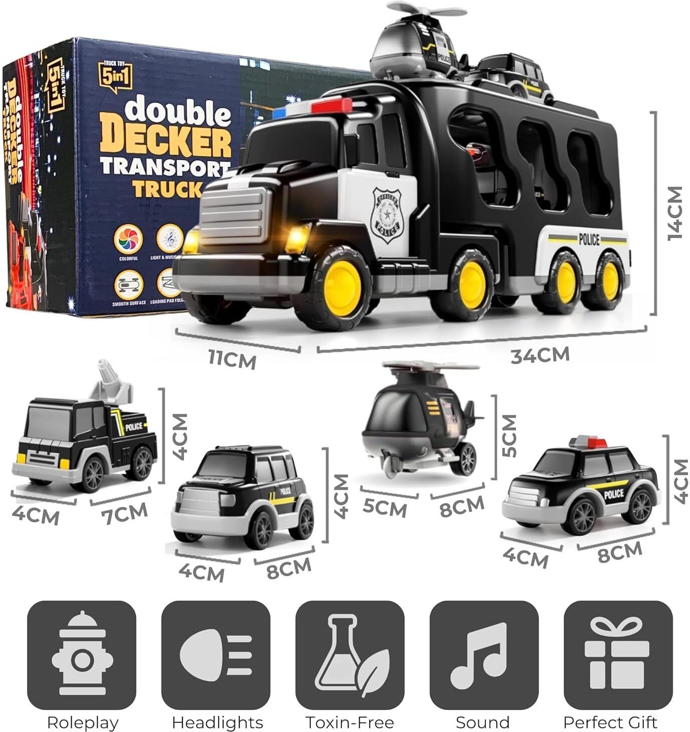 kidopop 5-in-1 Friction-Powered Fire Truck Toy Set-picture-13