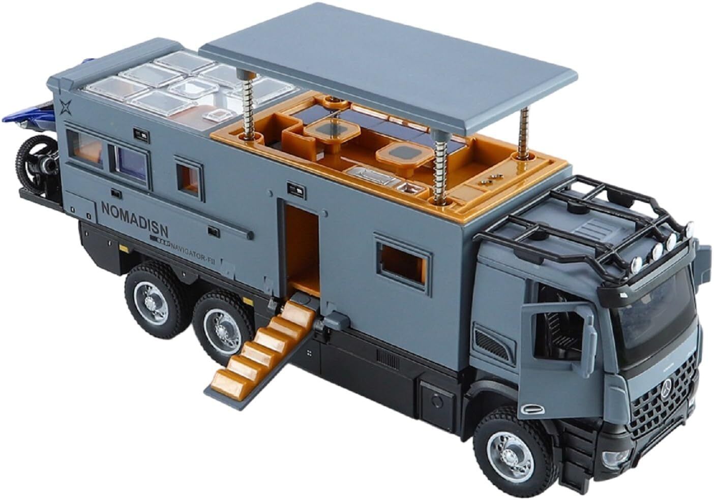 kidzo Toy Camper Van Mobile Home Truck Playset with Opening Roof,-picture-32