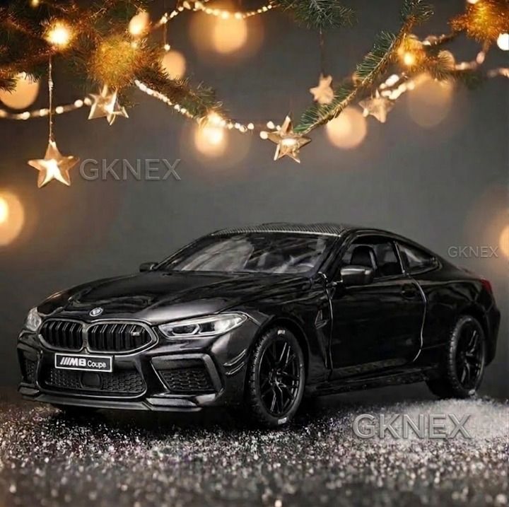 gknex BMW M8 Coupe Diecast Metal Toy Car Black 1:32 Scale Collectible Model-picture-24