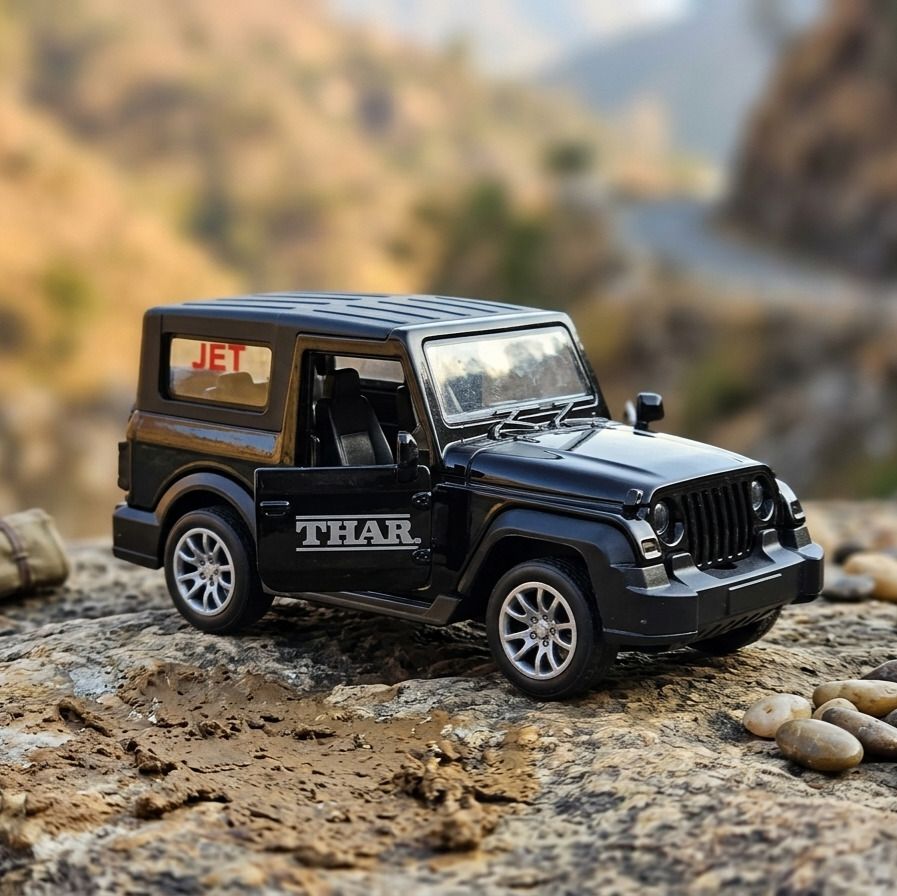 Premium 1:32 Die-Cast Metal Pull-Back Thar Toy Car with Lights & Sound-image-18