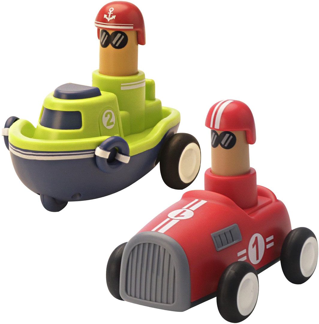 Unbreakable Friction Powered Diecast Push and Go Boat & Push and Go Car Toy Set-image-38