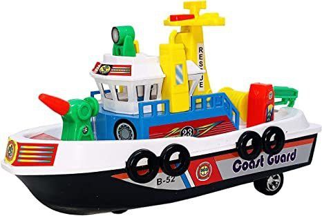 Pull Back & Go City Harbor Boat Miniature Scale Models Toys For Kids