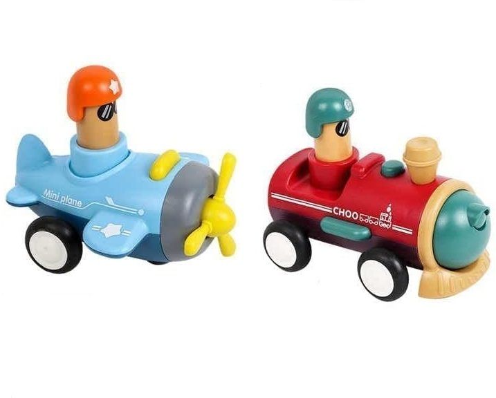 Push and Go Friction Powered Vehicles Transport (Including Plane & Train)