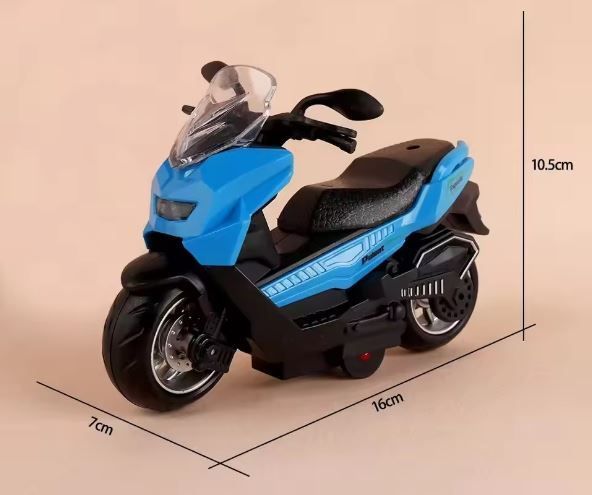 Off-Road Scooter Motorbike No Battery Needed Push Police Motorcycle Model Toy-image-9