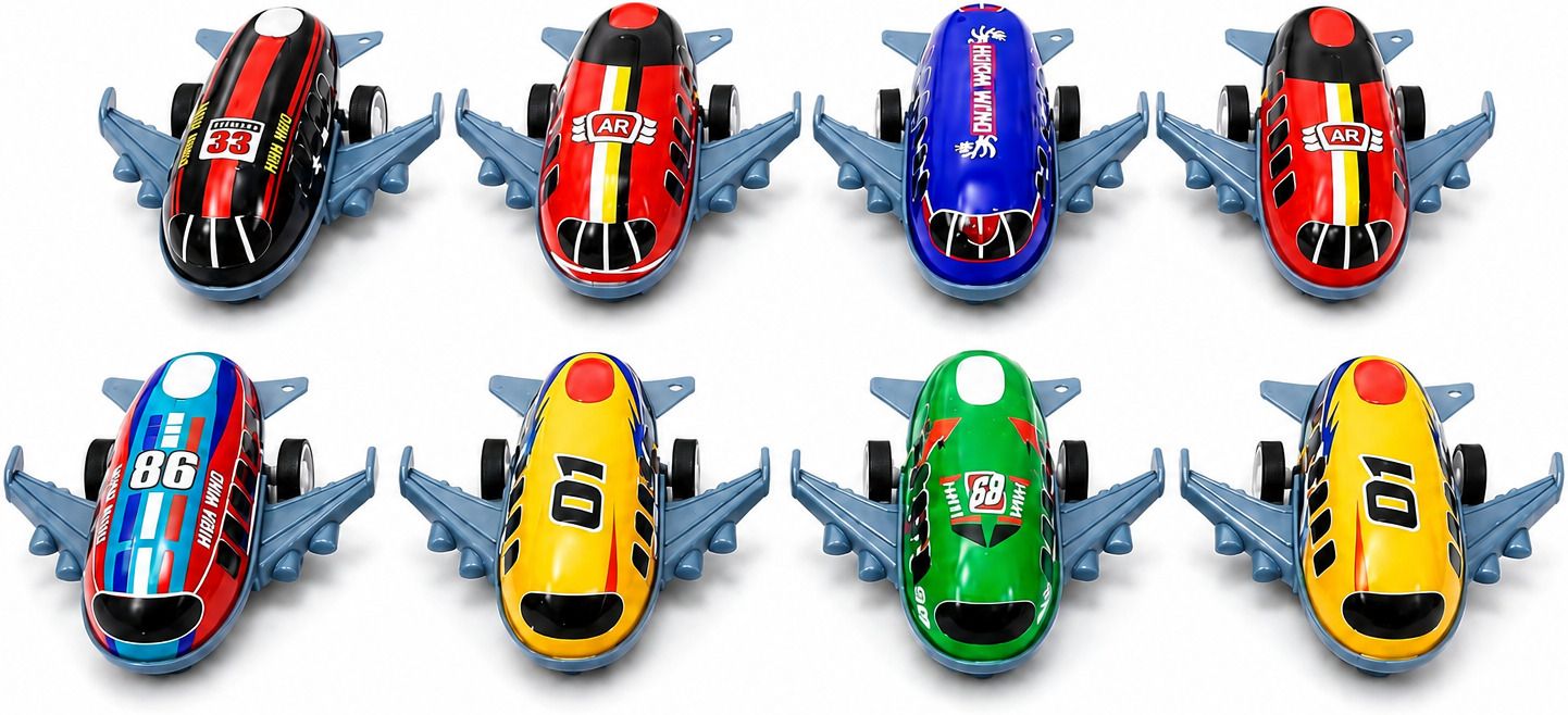 mairaag 8 Mini Aeroplane Toy Set for Kids Pull Back Friction Plane Pack-picture-39