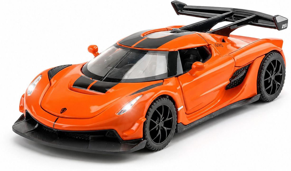Orange Hyper Sports Car Die-Cast Model-image-4
