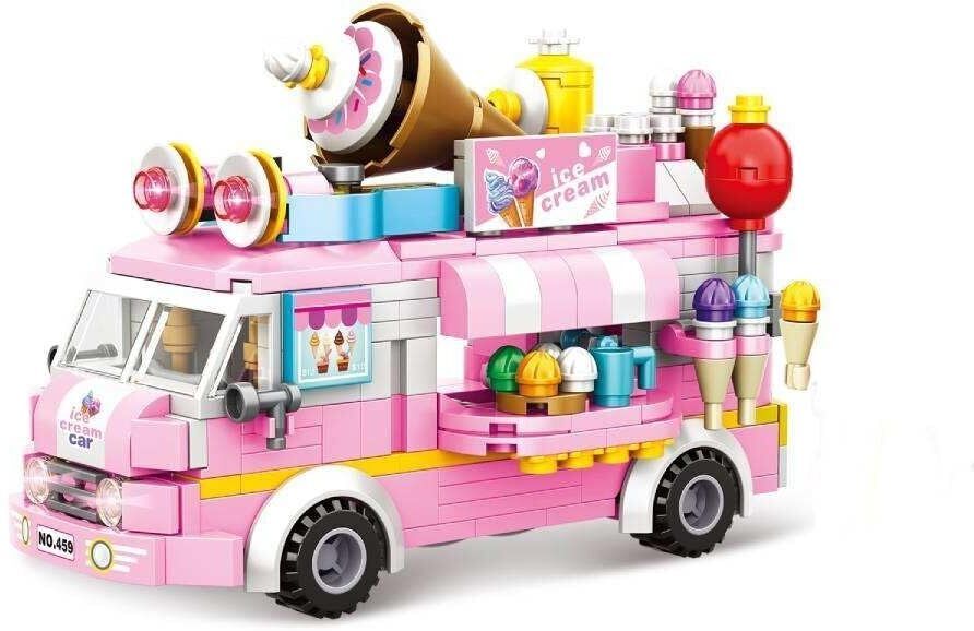 toyquzi Ice Cream Truck Building Blocks Toy with Mini Figures, Accessoriese-picture-21
