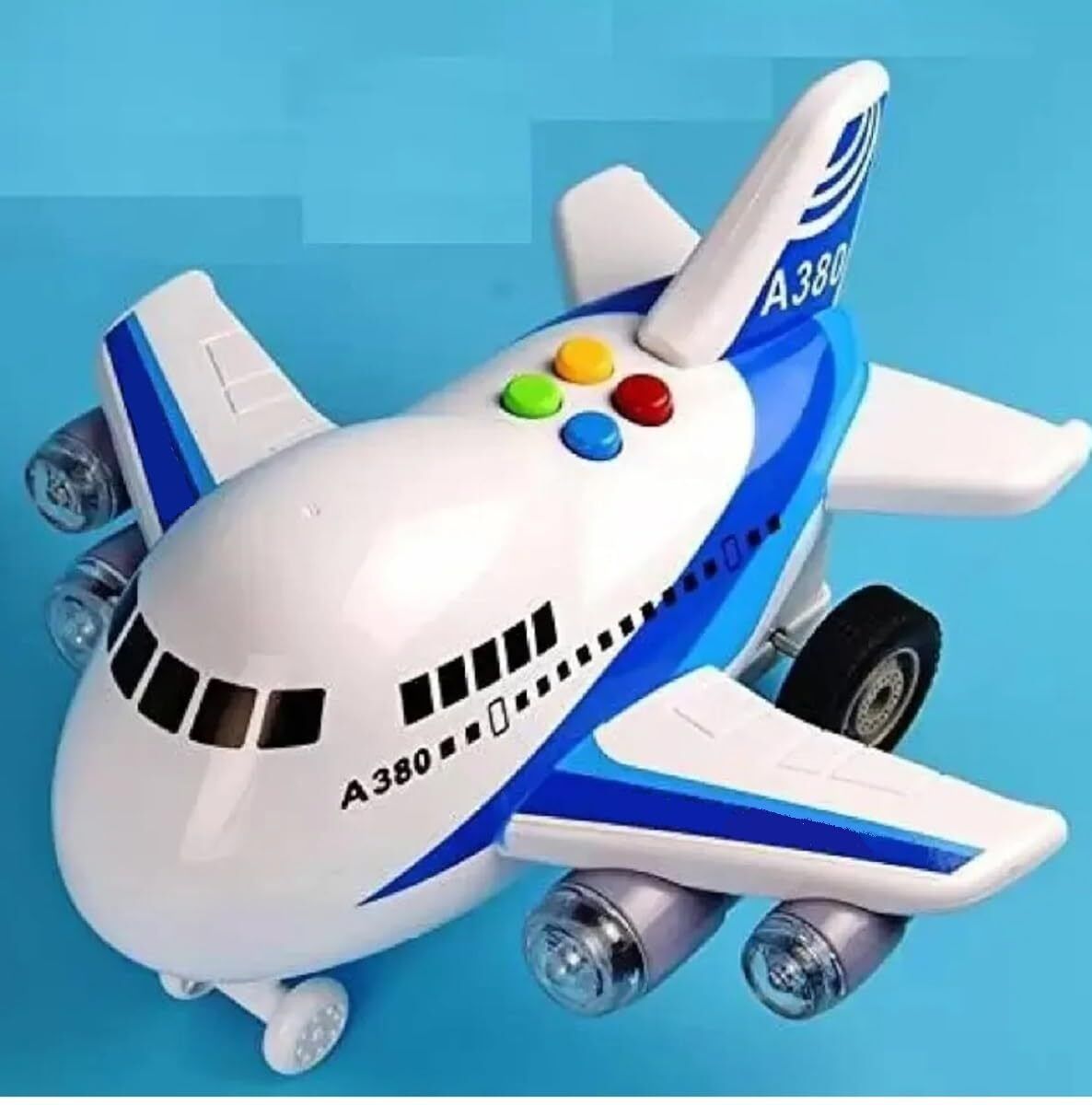 star impex Inertia Friction Powered Light Sound Aeroplane Airbus Toy Airplane Toy-picture-18