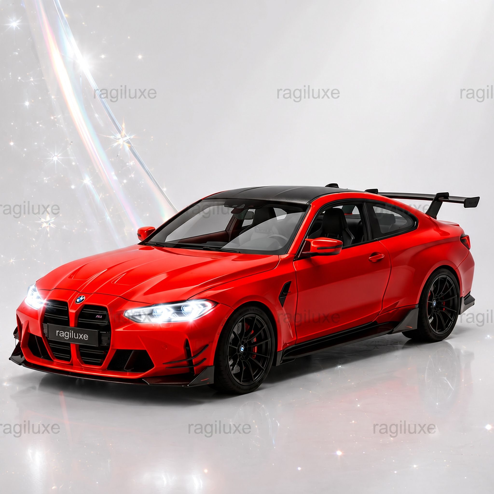 ragiluxe 1/32 Bmw-m 4 Toy Car For Kids Police Car Light Sound Pull-Back Open Door-picture-25