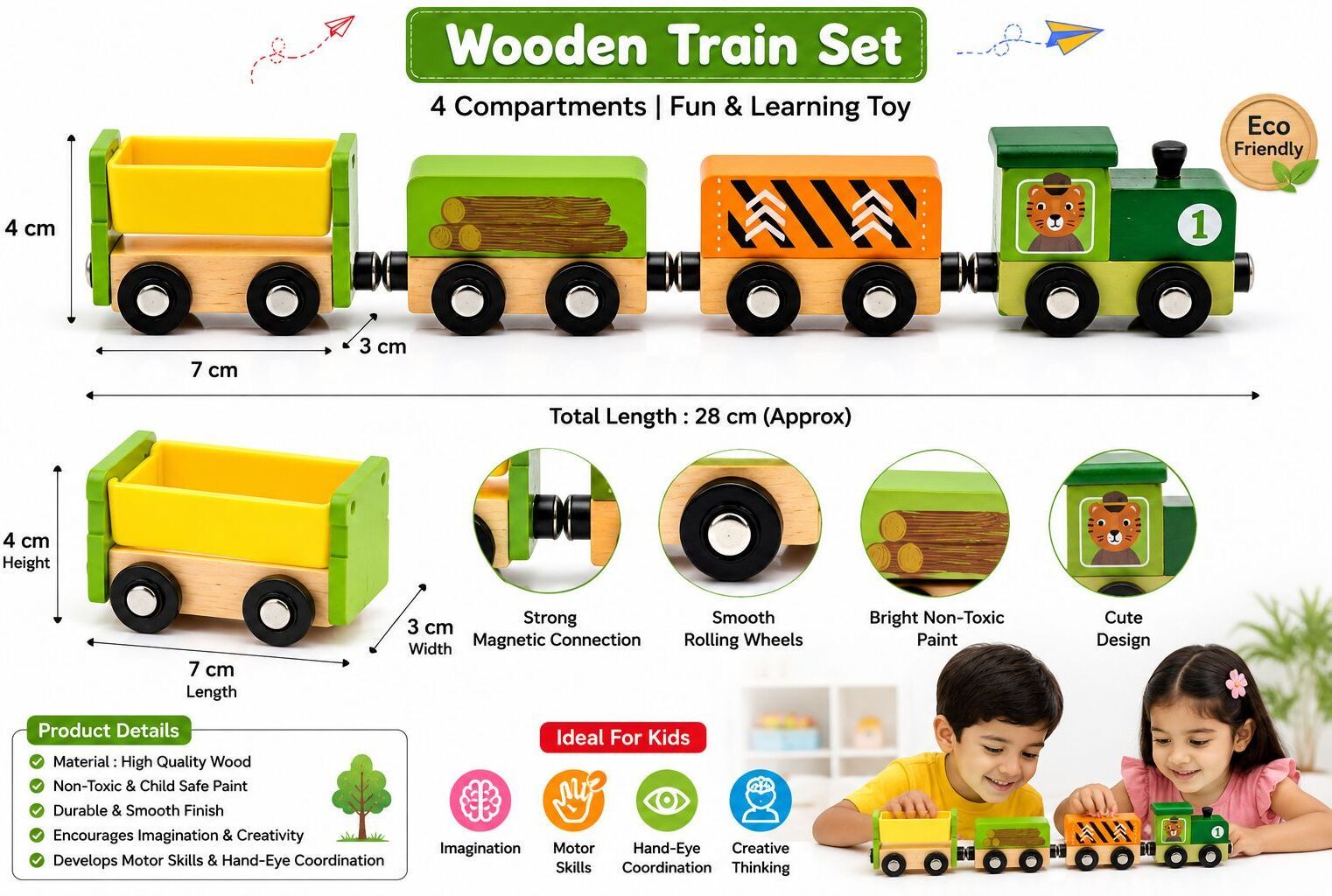 wooden animal Toy Train Set of 4-image-25