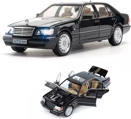 just craft 1:24 Mercedes-Benz W140 320SEL High Simulation Diecast Car Sound Light Model Car-picture-14
