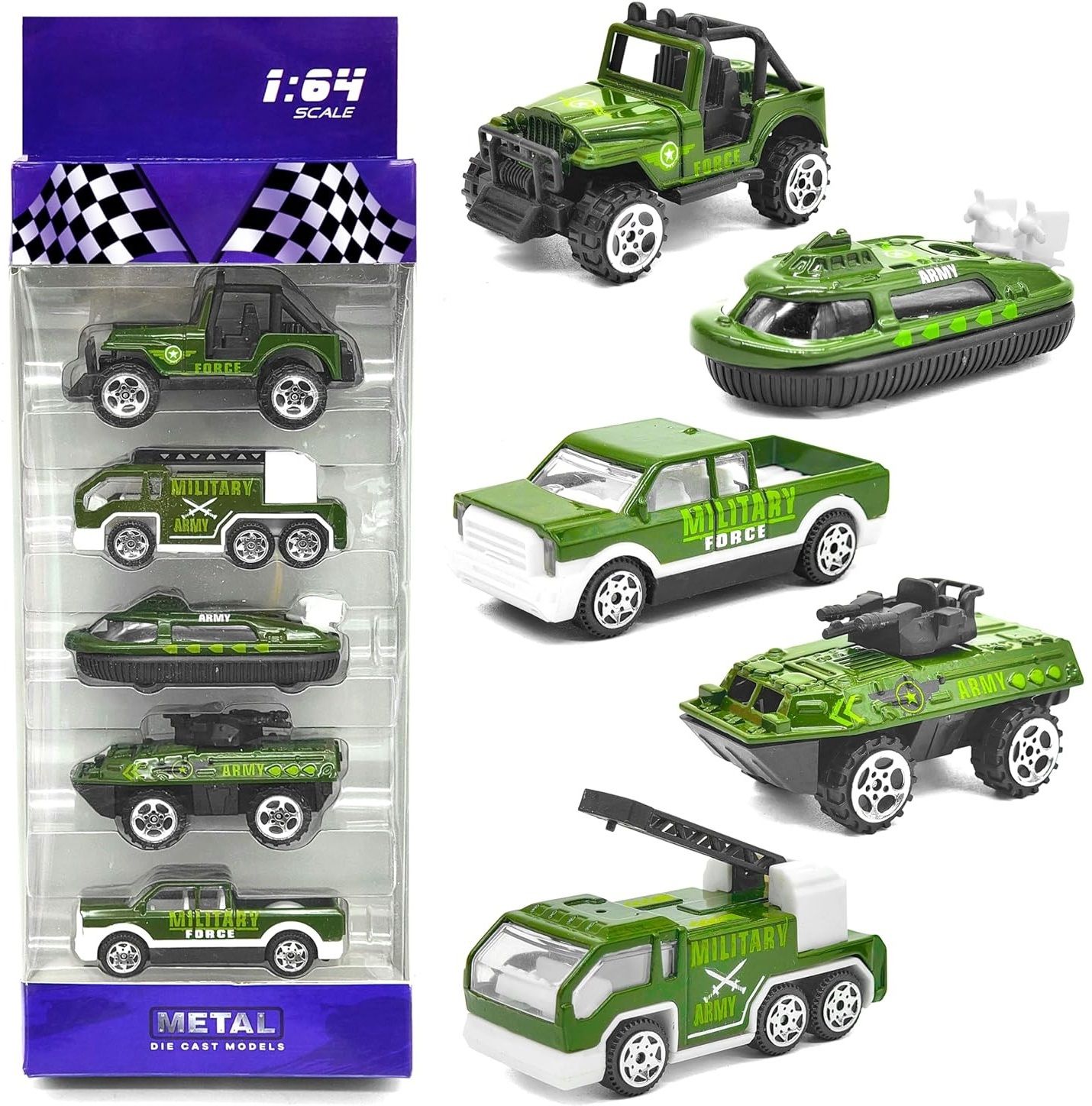 Scale Mini Die Cast Alloy Metal Military Vehicle Toy Set for kids set of 5