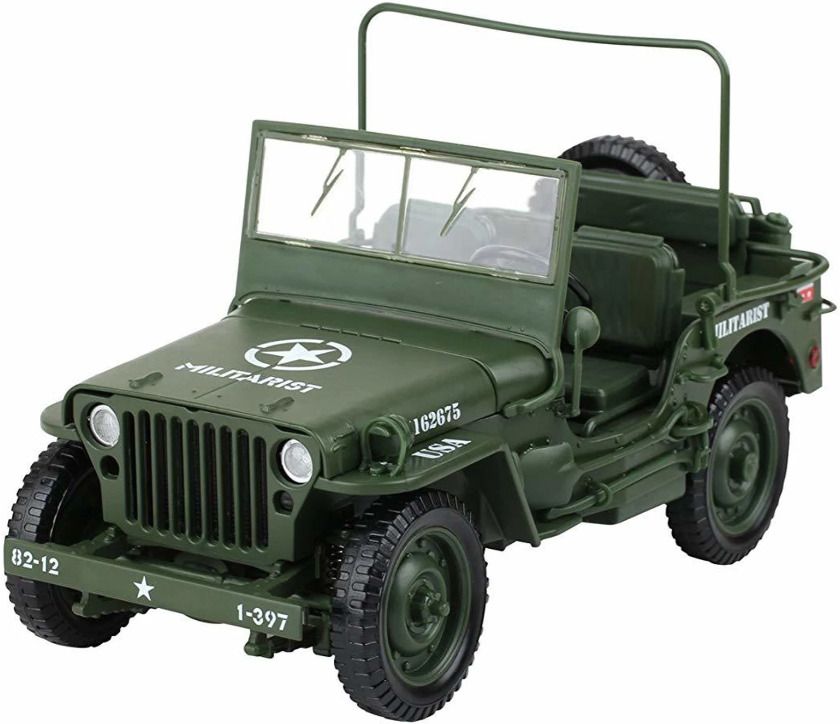 Willys Jeep Military Green 1:18 scale diecast model car-image-47