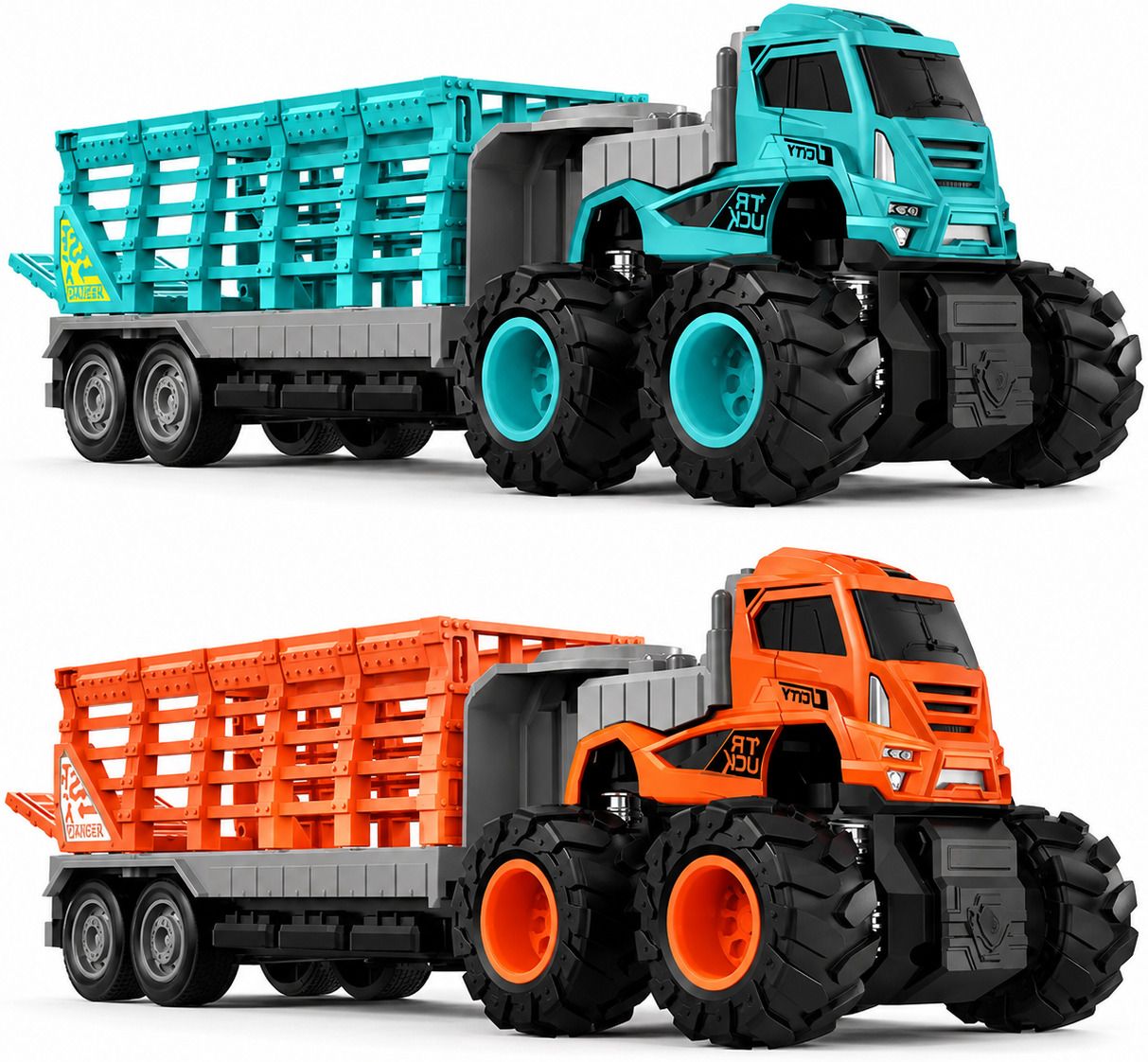 Friction Powered Animal Carrier Truck Toy 1:43 Die Cast Model for Kids-image-10