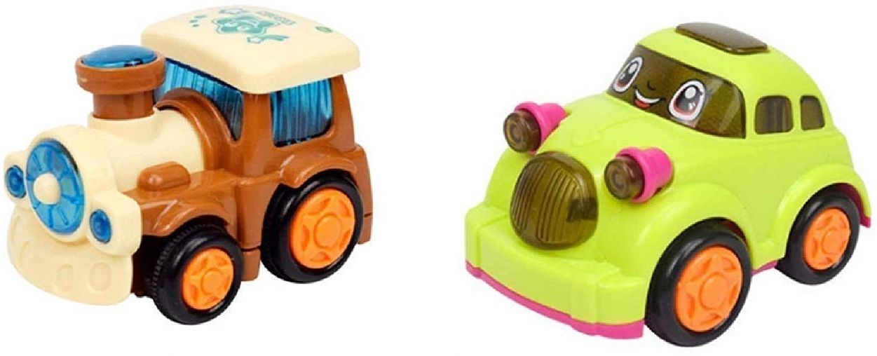 littlewish Unbreakable Friction Powered Toy Set of train and car for Kids – Pack of 2-picture-47