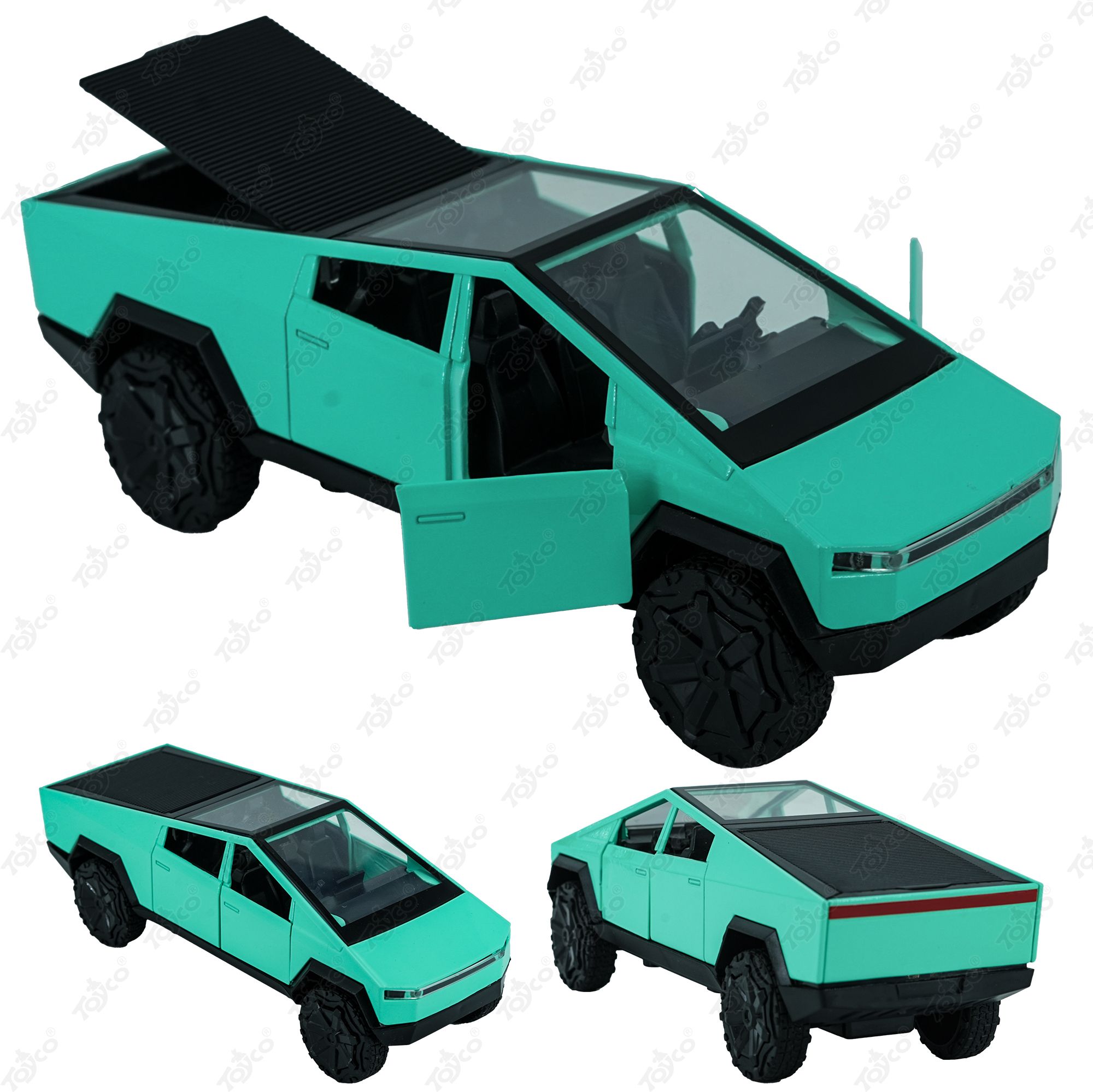 toyco Tesla Cyburtruck 1:36 Scale Alloy Metal Replica Toy Car (Open Door & Pull Back)-picture-11